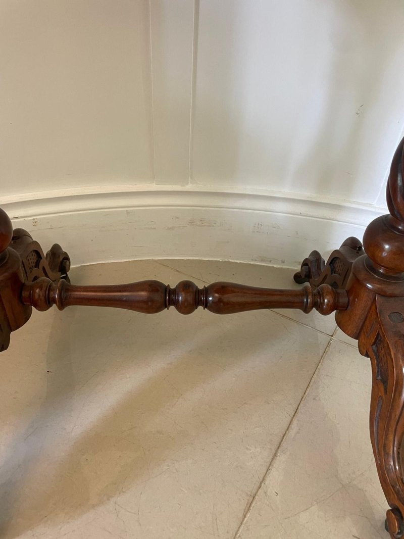 Antique Victorian Burr Walnut Work Lamp Table - Image 9